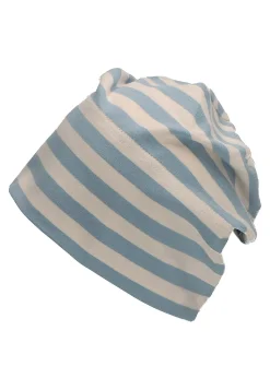 GOTS Slouch-Beanie aus Jersey (Bio) mit Streifen