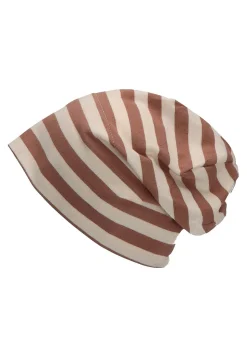 GOTS Slouch-Beanie aus Jersey (Bio) mit Streifen
