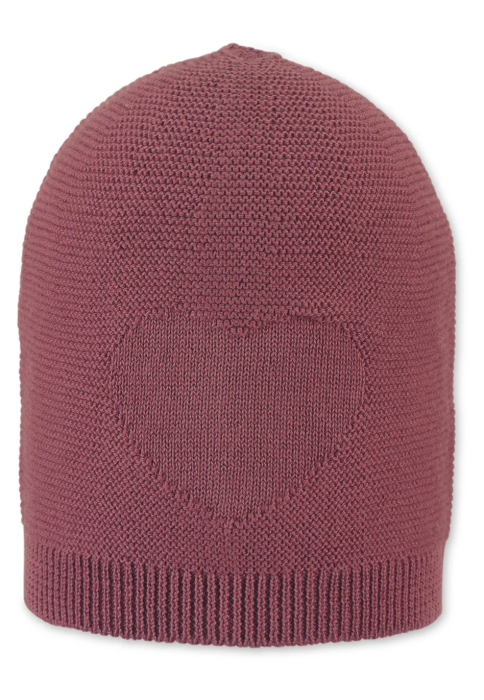 GOTS Strickmütze in Rosa mit eingestricktem Herz