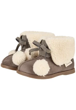 Halbschuh mit Umschlag & Bommel