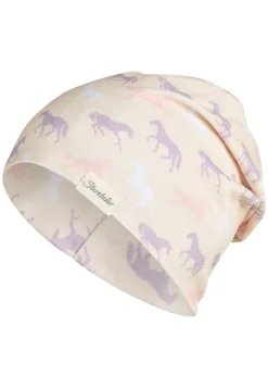 Jersey-Beanie mit Pferden