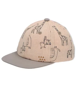 Kinder Basecap mit Gummizug und Safari-Tier-Motiv