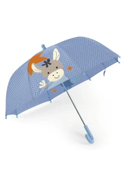 Kinder Regenschirm Esel Emmi Blau, Grau und Orange