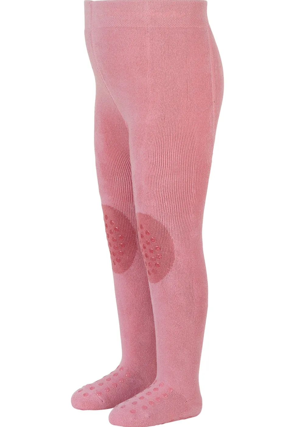 Krabbelstrumpfhose uni mit ABS-Noppen & Innenfrottee