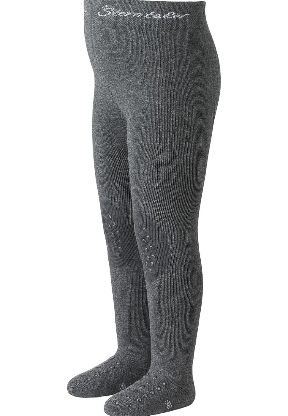 Krabbelstrumpfhose uni mit ABS-Noppen & Innenfrottee