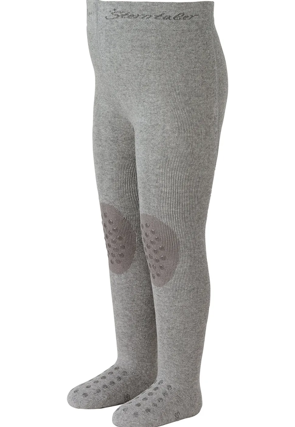 Krabbelstrumpfhose uni mit ABS-Noppen & Innenfrottee