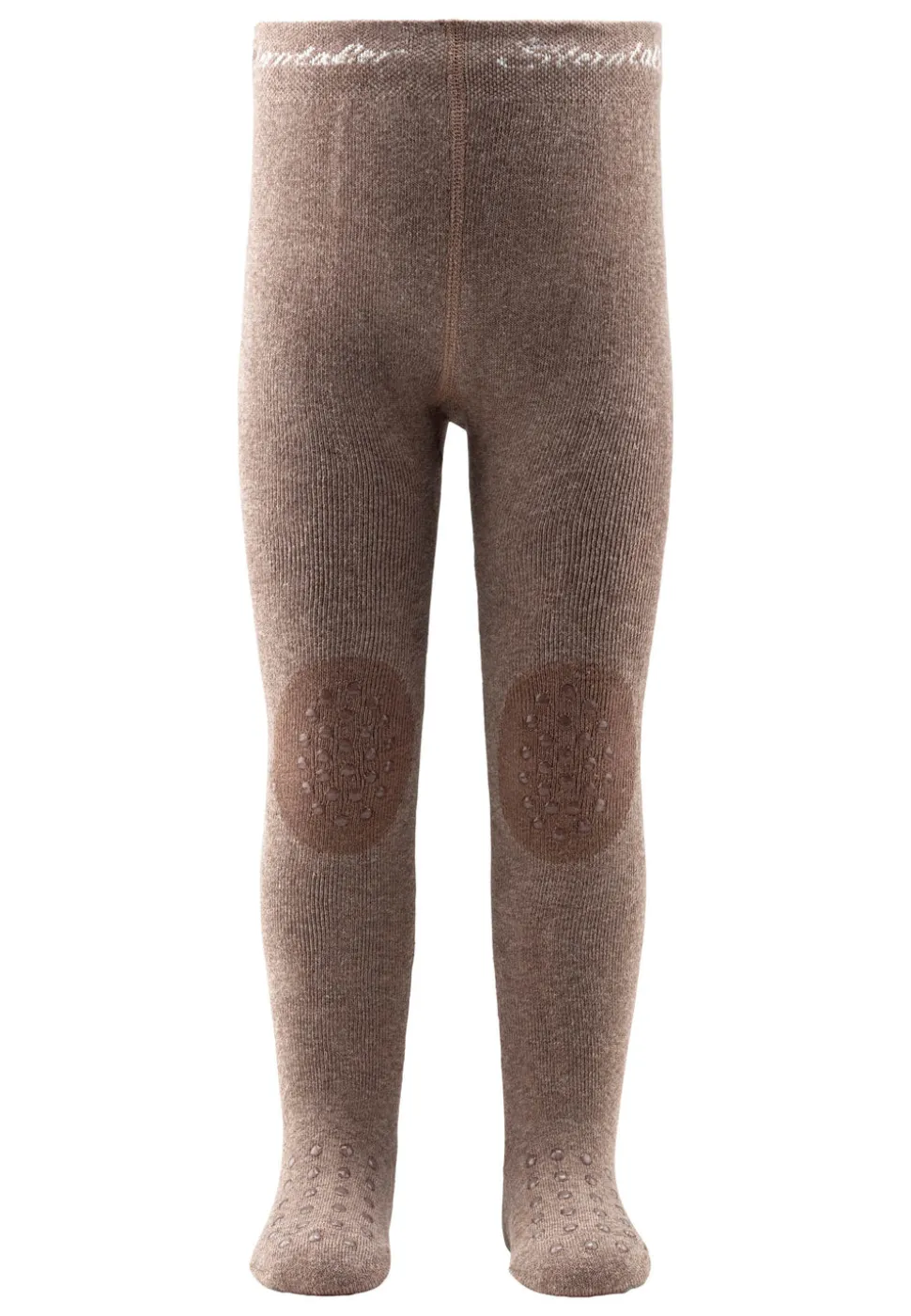 Krabbelstrumpfhose uni mit ABS-Noppen & Innenfrottee