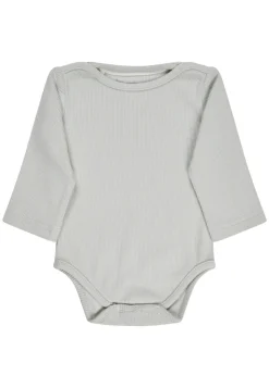 Langarm-Body aus Rippjersey uni