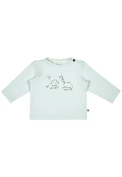 Langarmshirt mit Dino Rexi Motiv & Schulterknöpfung