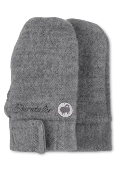 Merino-Fäustlinge ohne Daumen mit Klettverschluss