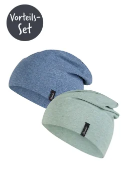OCS Beanie Doppelpack Wendemütze Melange