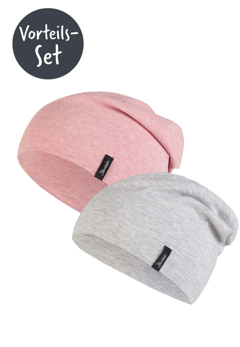 OCS Beanie Doppelpack Wendemütze Melange