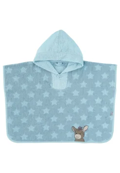 Poncho Esel Emmi aus Frottee in Hellblau, 70x50cm