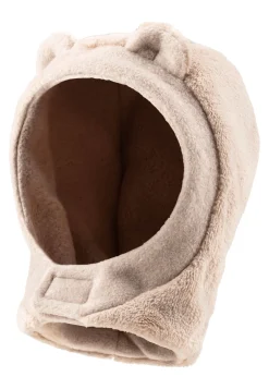 Schalmütze aus Teddyflausch mit Fleece & 3D-Ohren