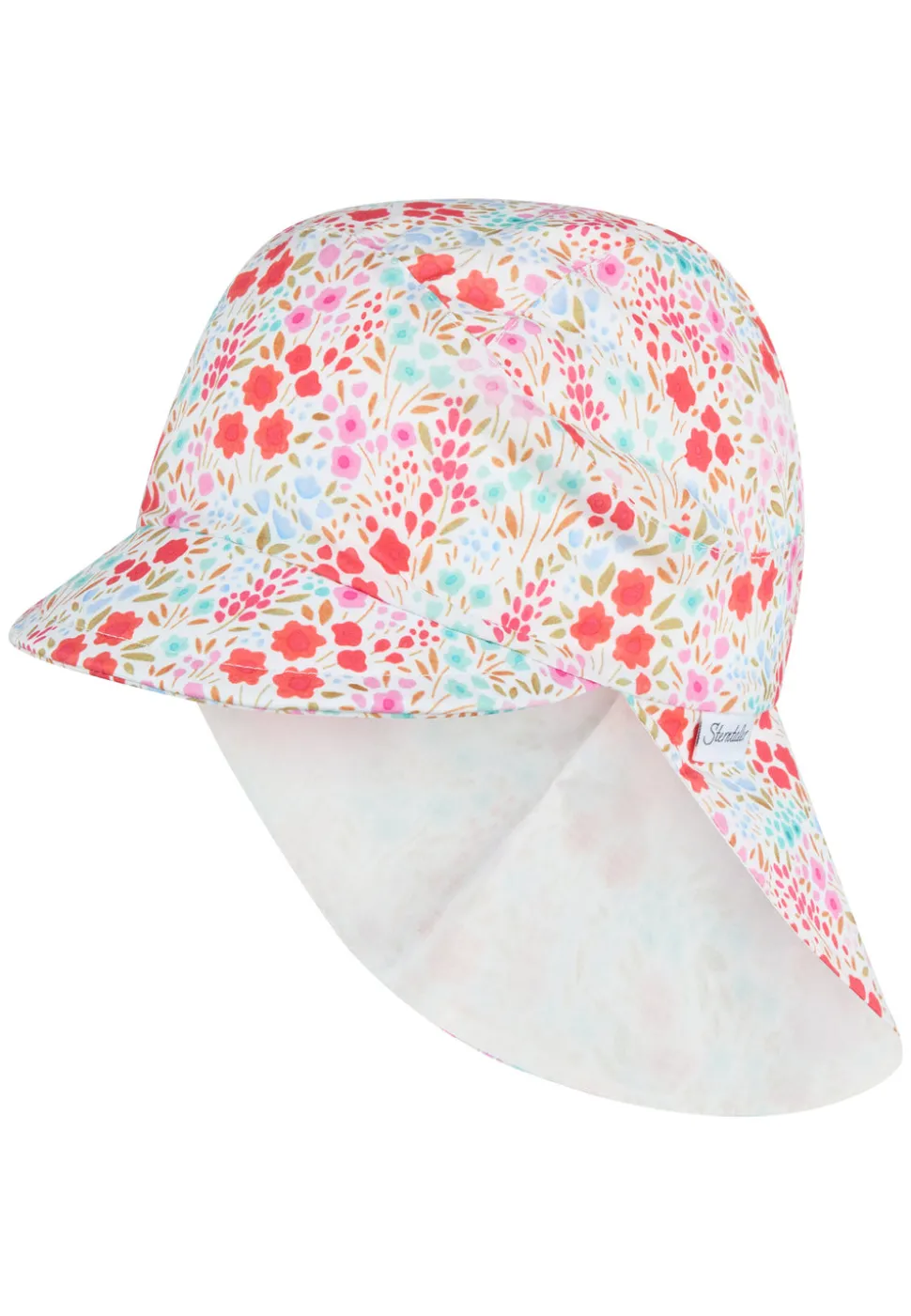 Schirmmütze mit Nackenschutz Blumen