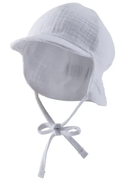 Schirmmütze mit Nackenschutz aus Musselin