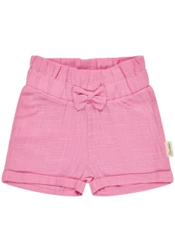 Shorts Leinenoptik mit Schleife