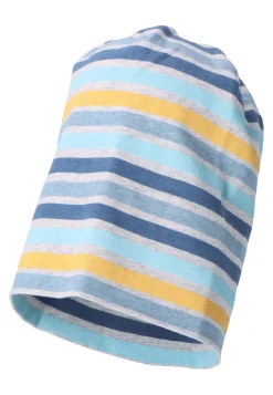 Slouch-Beanie aus Jersey melange mit Streifendruck