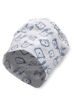 Slouch-Beanie, Jersey melange (Bio) Tiergesichter