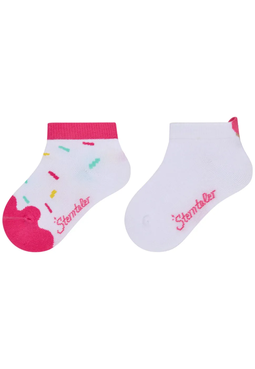 Sneaker Socken 2er Pack mit Streusel- und Eiswaffel-Motiv