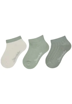 Sneaker Socken 3er Pack uni und Rippe