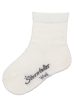 Socken aus Wolle uni mit Elastikbund