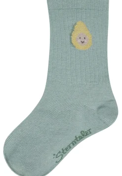 Socken Avocado – Lang mit Rippen & Fruchtmotiv