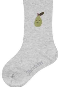Socken Birne – Lang mit Rippen & Fruchtmotiv