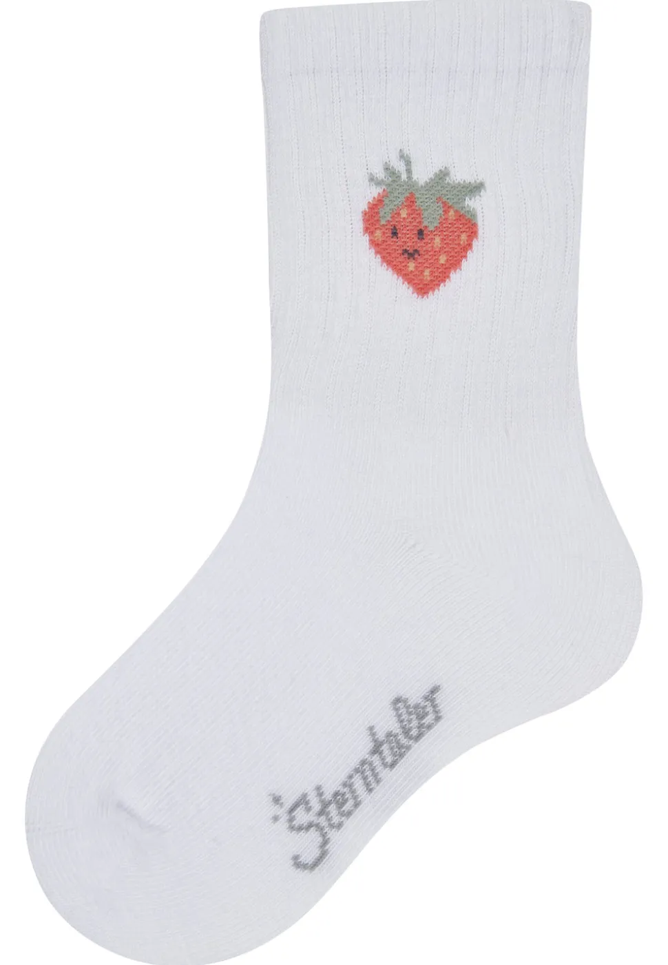 Socken Erdbeere – Lang mit Rippen & Fruchtmotiv