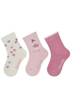 Socken 3er Pack Ballerina Blumen