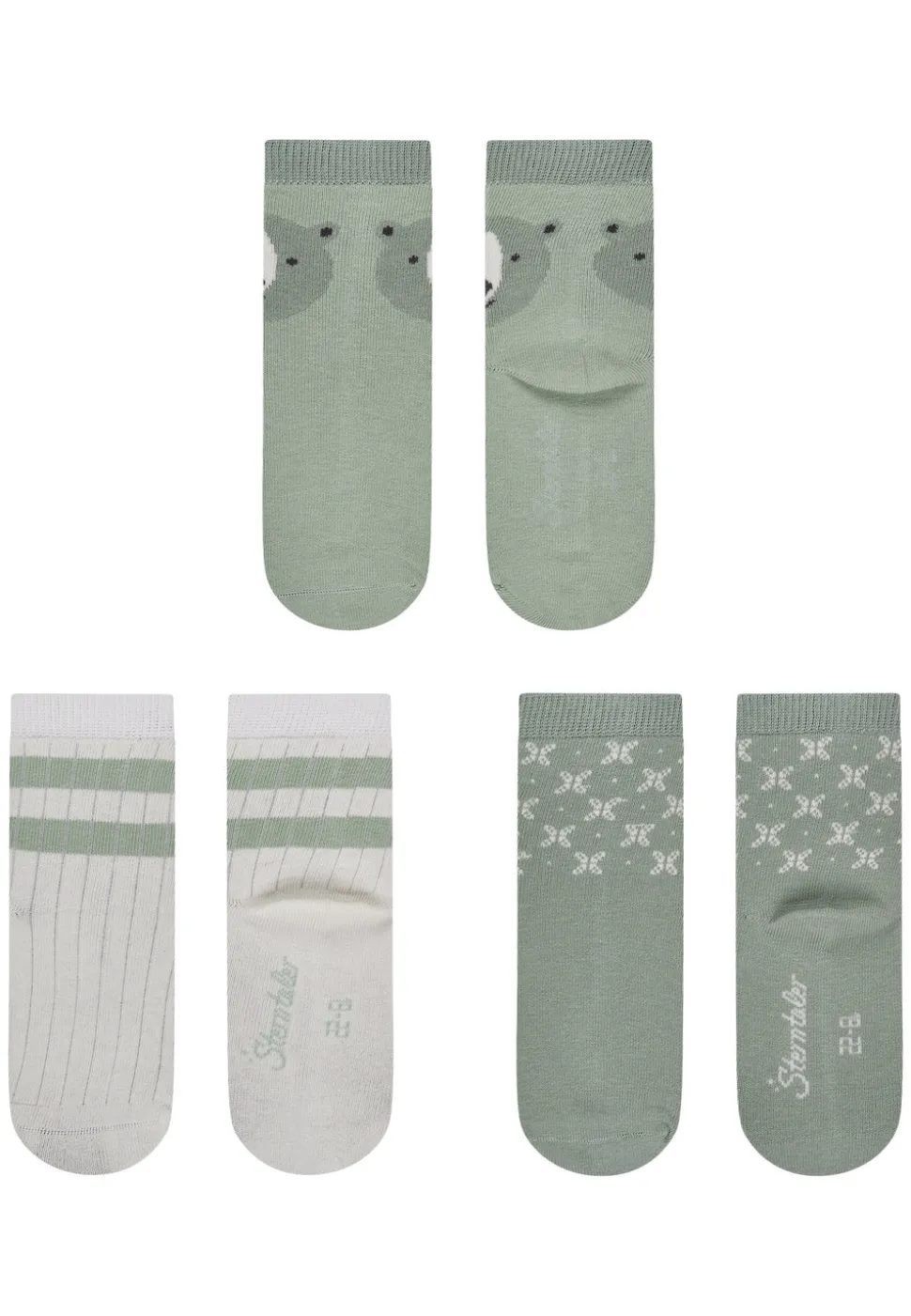 Socken 3er Pack Bär Geo