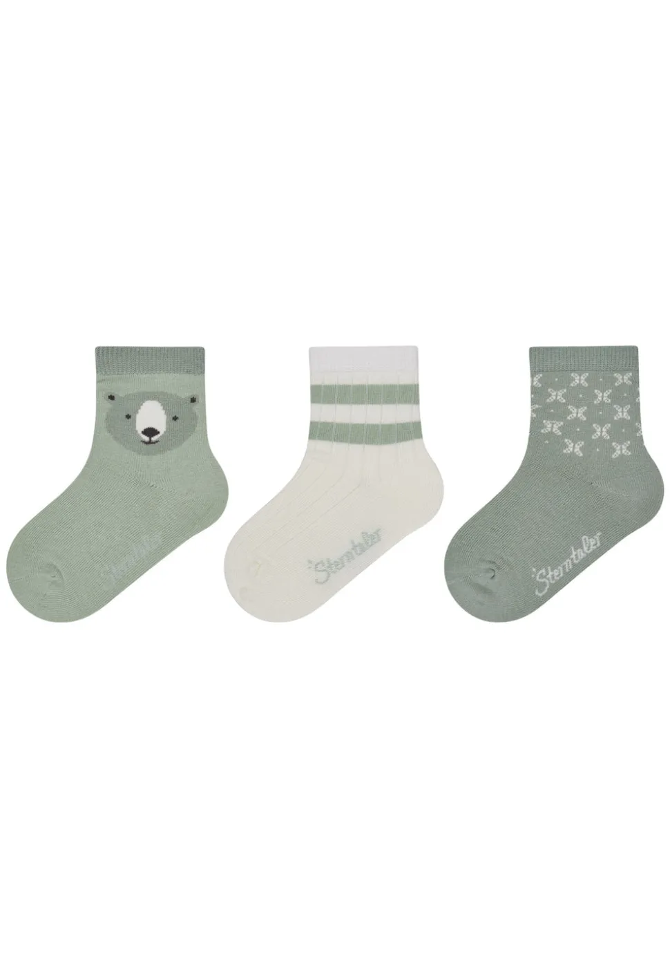 Socken 3er Pack Bär Geo