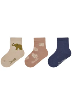 Socken 3er Pack Elefant Blätter