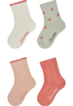 Socken 4er Pack Äpfel Struktur