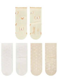 Socken 3er Pack Schmetterling Punkte