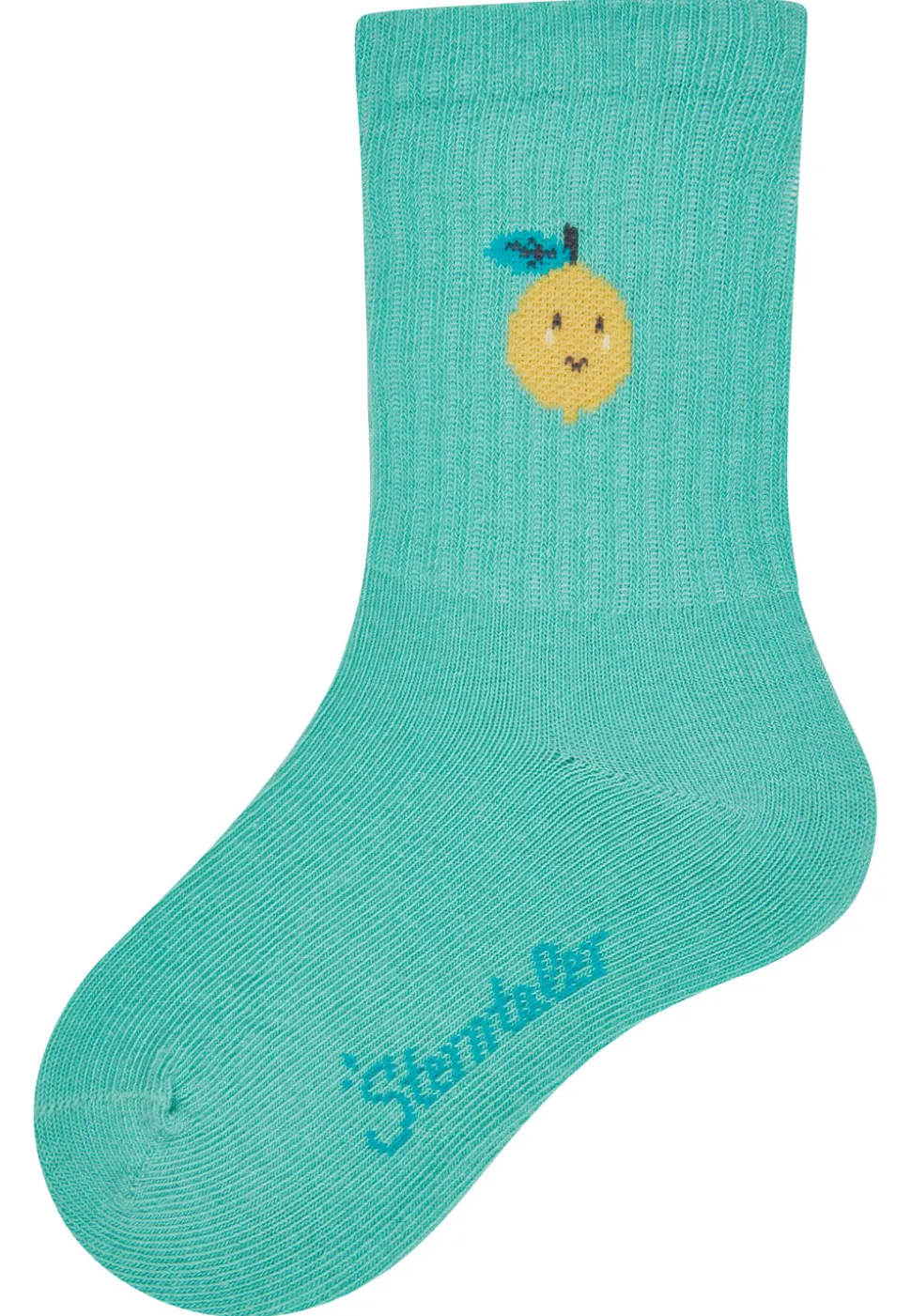 Socken Zitrone – Lang mit Rippen & Fruchtmotiv