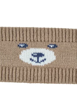 Stirnband Bär mit Pompons und Fleece
