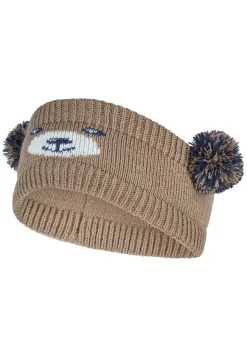 Stirnband Bär mit Pompons und Fleece
