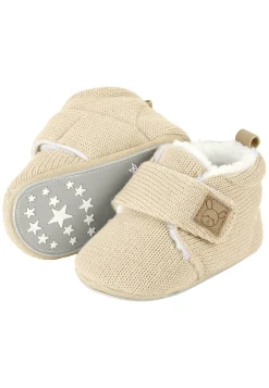 Strick-Krabbelschuhe mit Teddyfutter