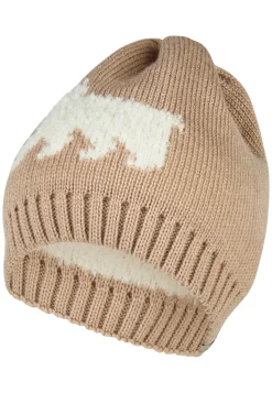 Strickmütze Eisbär aus Bouclegarn