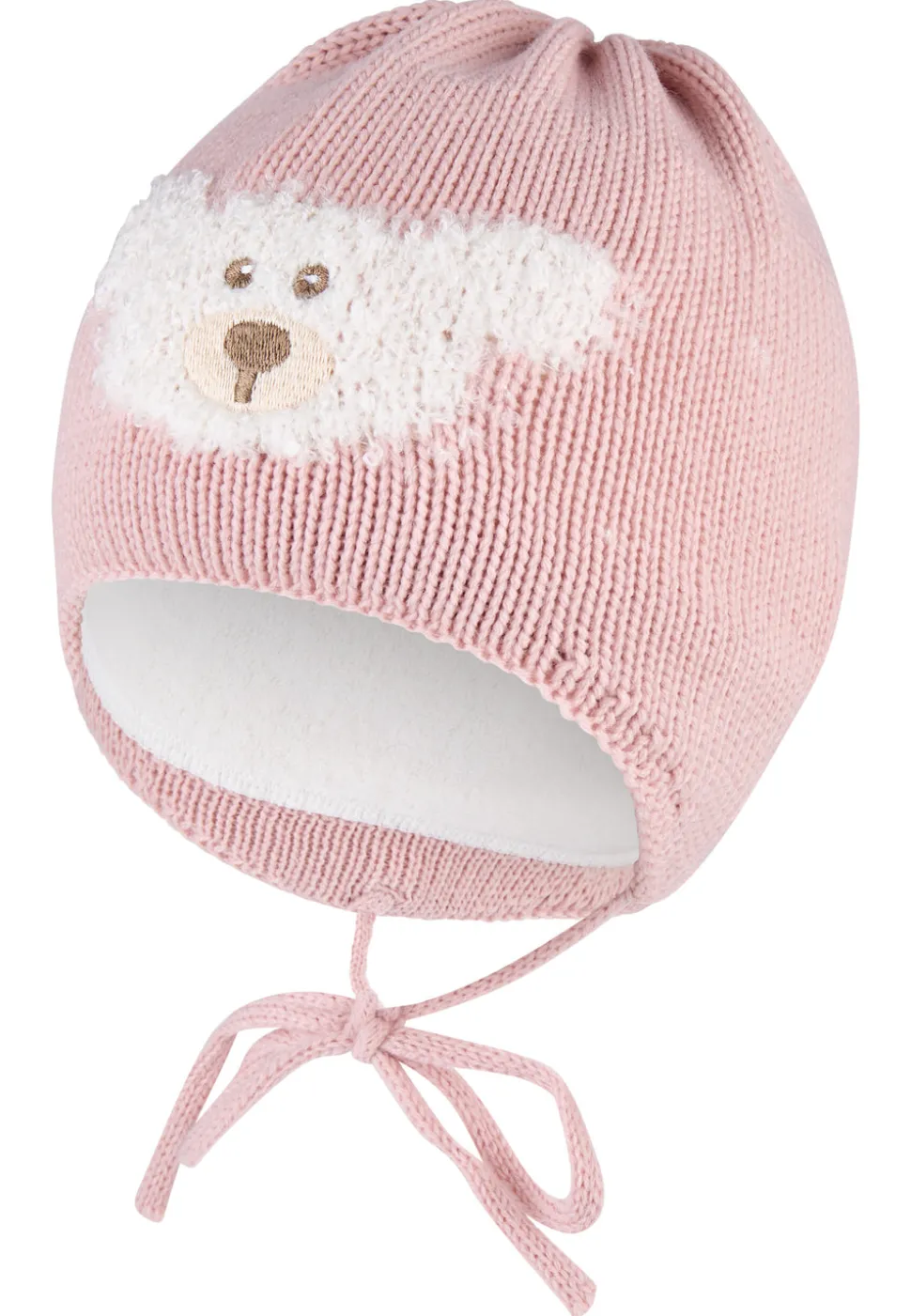 Strickmütze mit Bärchenmotiv