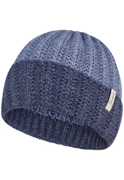 Strickmütze mit Rippenstrick und Umschlag