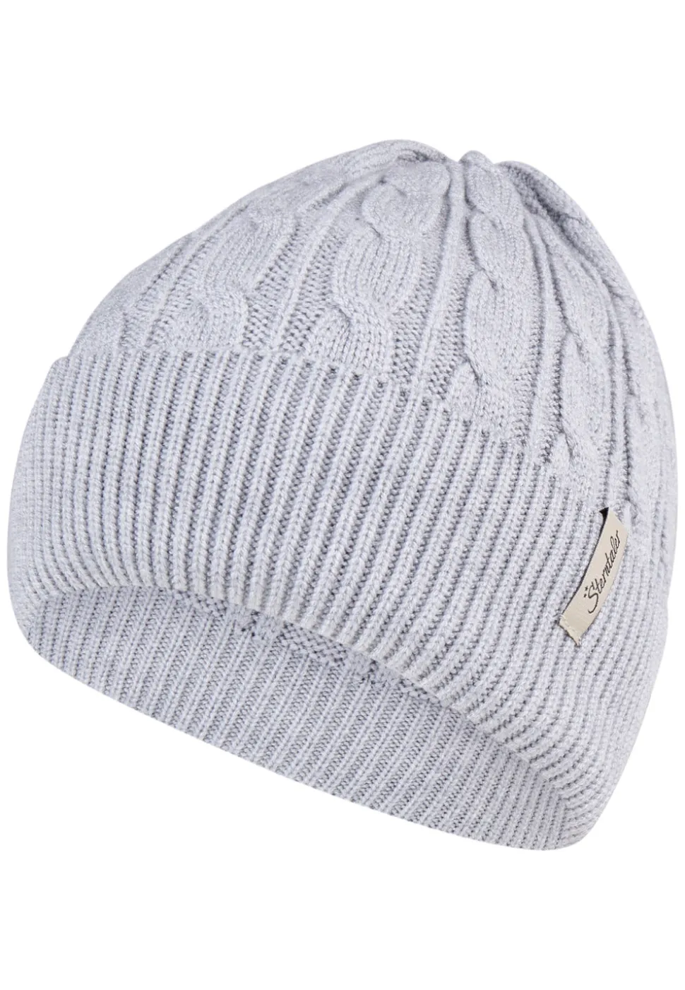 Strickmütze Zopfmuster aus Viskosemix