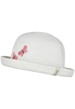Strohhut mit Schmetterlingsstickerei