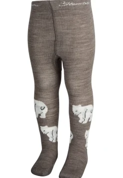 Strumpfhose aus Wolle mit Eisbär-Motiv
