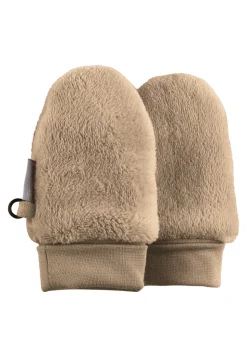 Teddyflausch-Fäustlinge ohne Daumen mit Bündchen
