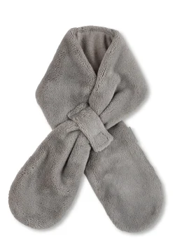 Teddyflausch-Schal mit Baumwollfleece-Futter & Klett