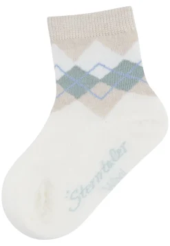 Wollsocken kariert mit hohem Wollanteil