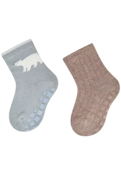 ABS Socken 2er Pack Eisbär und Rippe