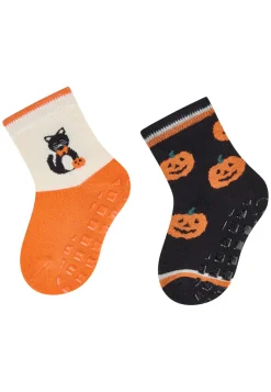 ABS Socken 2er Pack Katze und Kürbis
